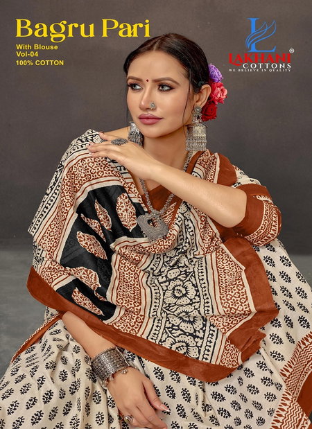 Bagru Pari Vol 4 By Lakhani Casual Wear Cotton Printed Saree Suppliers In India